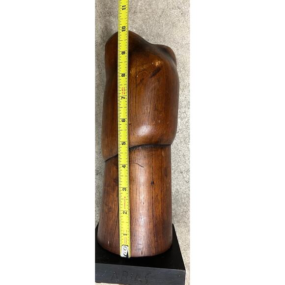 Vintage Arias Wood Carving Sculpture Woman & Child, 10" - Picture 9 of 16